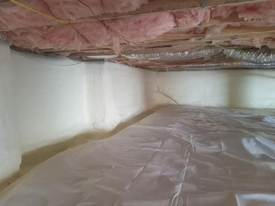 Crawl space encapsulation with closed-cell spray foam for Metal Roof Coating in Windsor